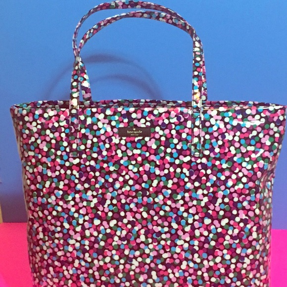 kate spade Handbags - Kate Spade Shopper Tote Multi Color Dot NWT